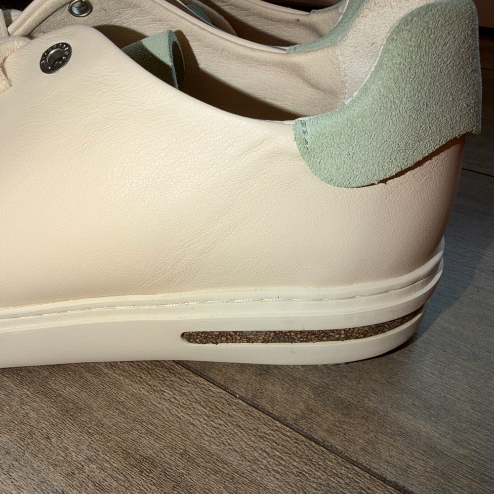 Birkenstock Bend Low Leather & Suede Sneakers - Matcha/Eggshell - Size 9 - Picture 9 of 12